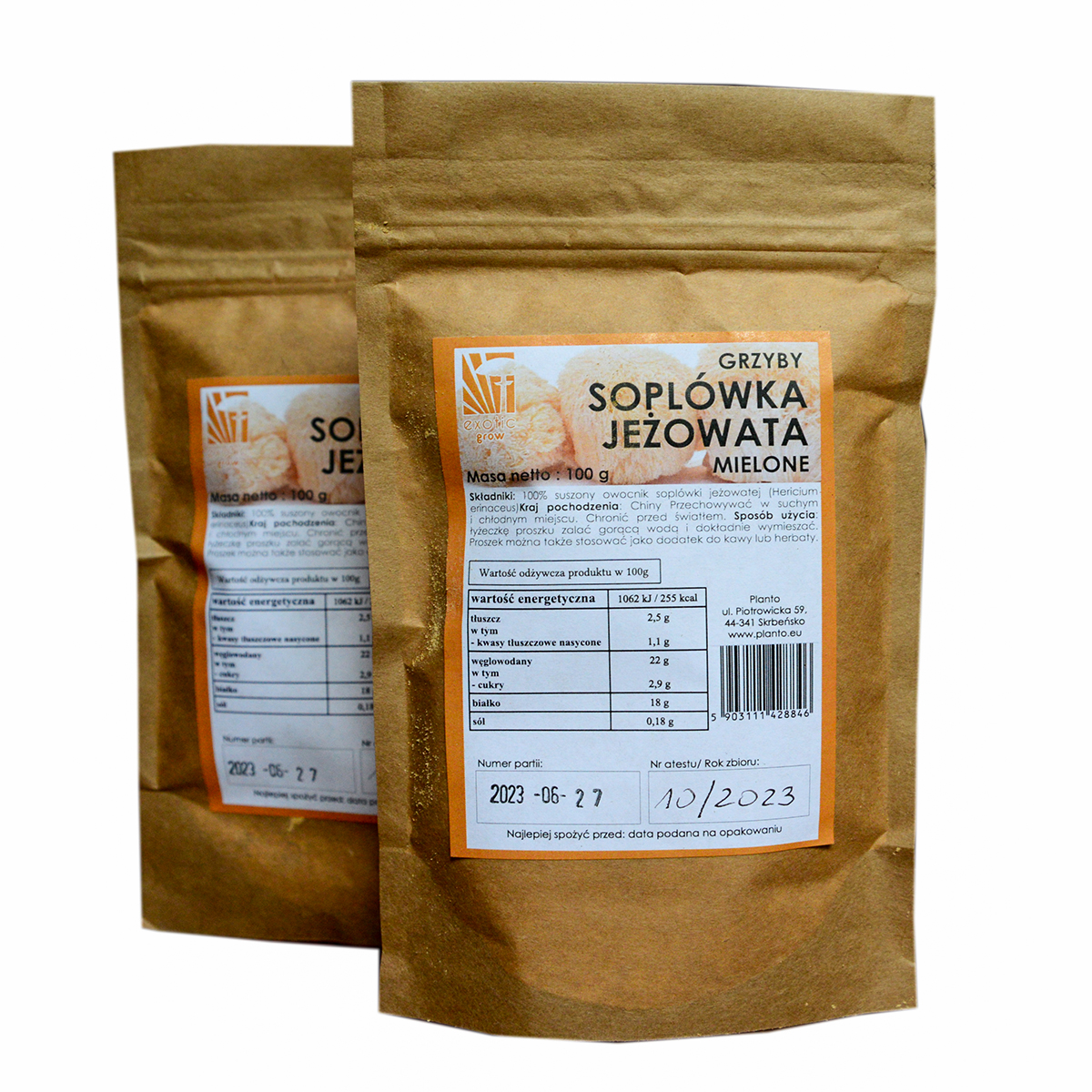 Soplówka jeżowata - Hericium erinaceus - grzyby mielone 100g - obrazek 5
